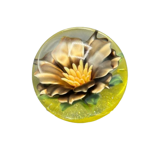 Florin Glass - Flower Implosion Marble 40mm