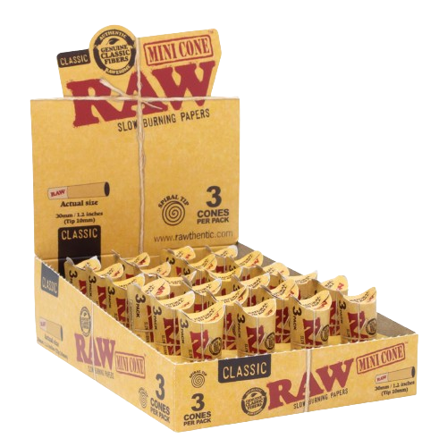 Raw Classic Mini Cones 30mm 3ct