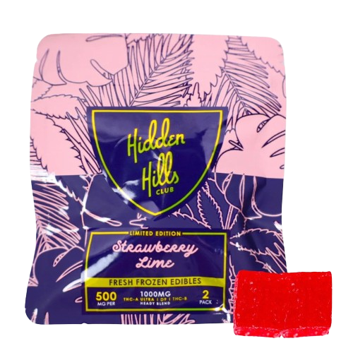 Hidden Hills – Heady Blend Fresh Frozen Edibles | Strawberry Lime 1000mg