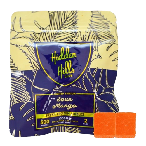 Hidden Hills – Heady Blend Fresh Frozen Edibles | Sour Mango 1000mg