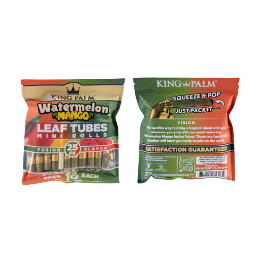 King Palm - Mini Leaf Tubes (25-Pack) | Watermelon Mango