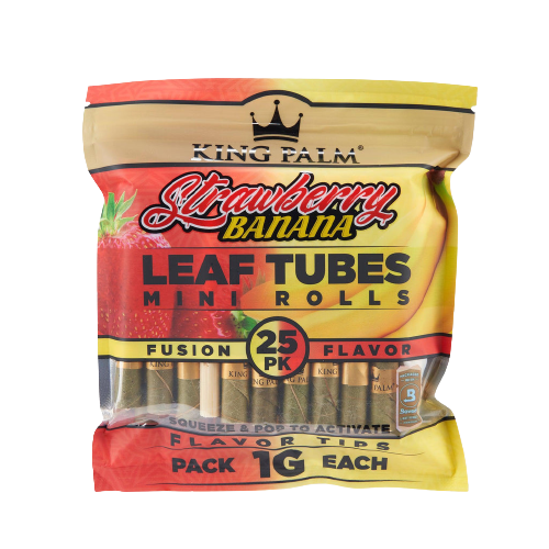 King Palm - Mini Leaf Tubes (25-Pack) | Strawberry Banana