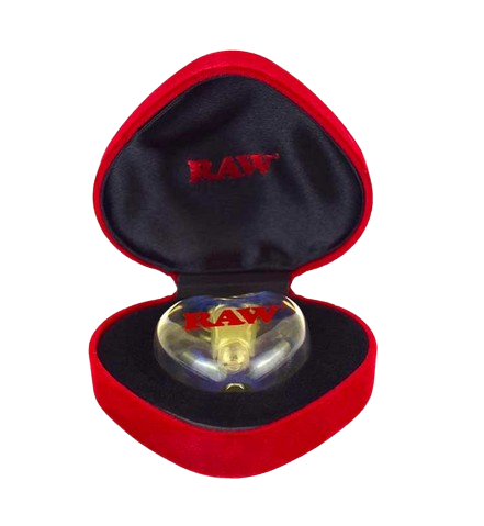 Raw Glass Heart Cone Holder