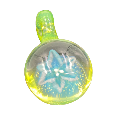 Livin_Glass - Flower Implosion Pendant | CFL Sunset Slyme