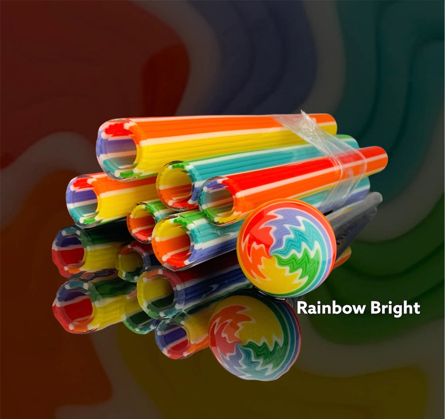 Colorado Color Company - Rainbow Bright Vac Stack Tubing | Borosilicate Glass - COE 33 - Linework
