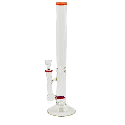 Happy Time Glass - Straight Inline Tube | Amber Purple