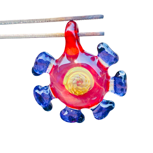 Kilter Glass - Ladybug Fumed Implosion Pendant