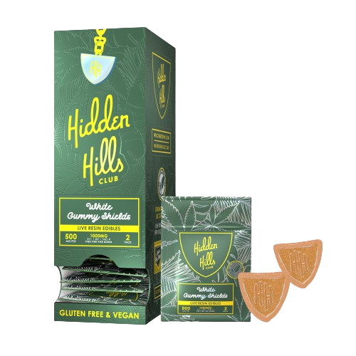 Hidden Hills – White Gummy Shields | 2ct 1000mg pack