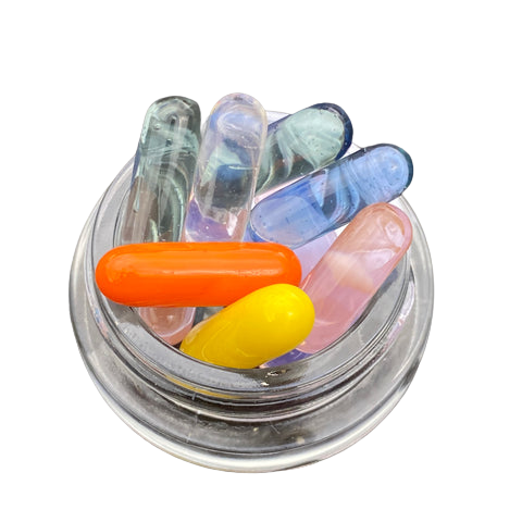 ABMP Glass - Assorted Color Boro Pills (Single)