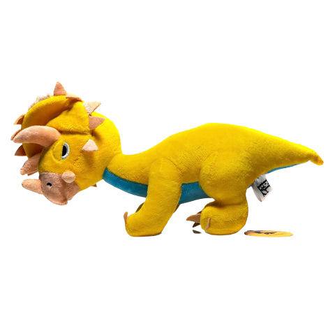 Elbo - Mini Plushie - Blue/Yellow Triceratops