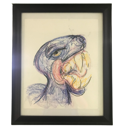 Unknown Artist - Crayon on Paper (14" x 17") - Drawn Live at A Decade of Elbo