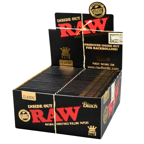 Raw Black King Slim Inside Out Papers