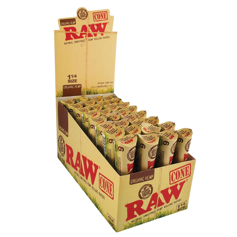 Raw Organic Cones 1 1/4 6ct