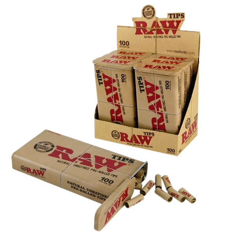 Raw Pre-Rolled Tips in Tin Case 100ct