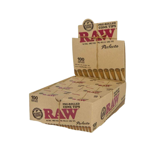 Raw Pre-Rolled Tips Perfecto Cone 100ct