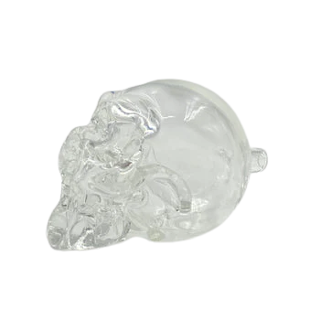 Deviant Glass - Clear Skull Bubble Cap