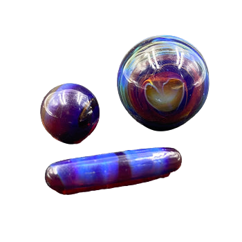 Chapo Glass - 3pc Slurper Set - Amber Purple