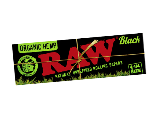 Raw Black Organic Hemp Papers 1 1/4 50ct