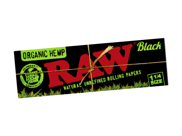 Raw Black Organic Hemp Papers 1 1/4 50ct