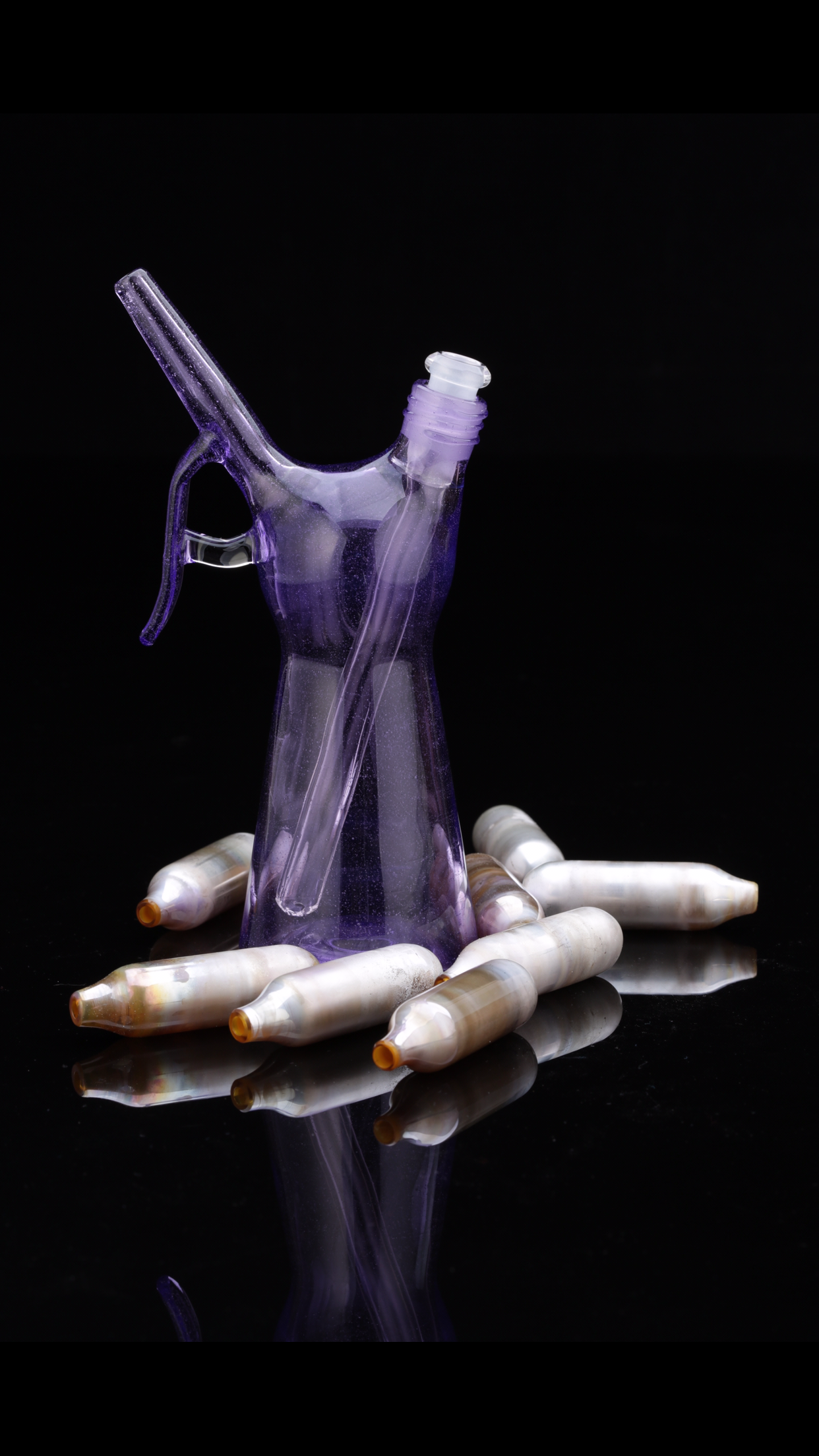 Laughter Dispenser (Purple Lollipop) by Kovacs Glass - The Glass Mule