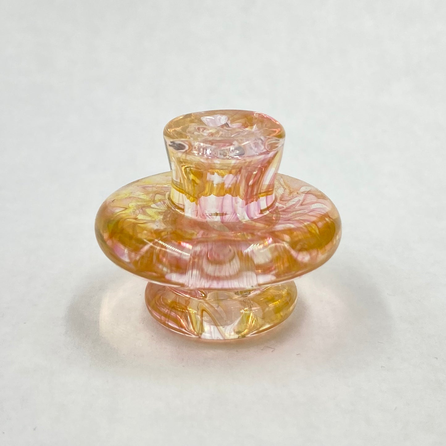 Angry Gaffer Glass - Spinner Cap (Gold and Silver Fume)
