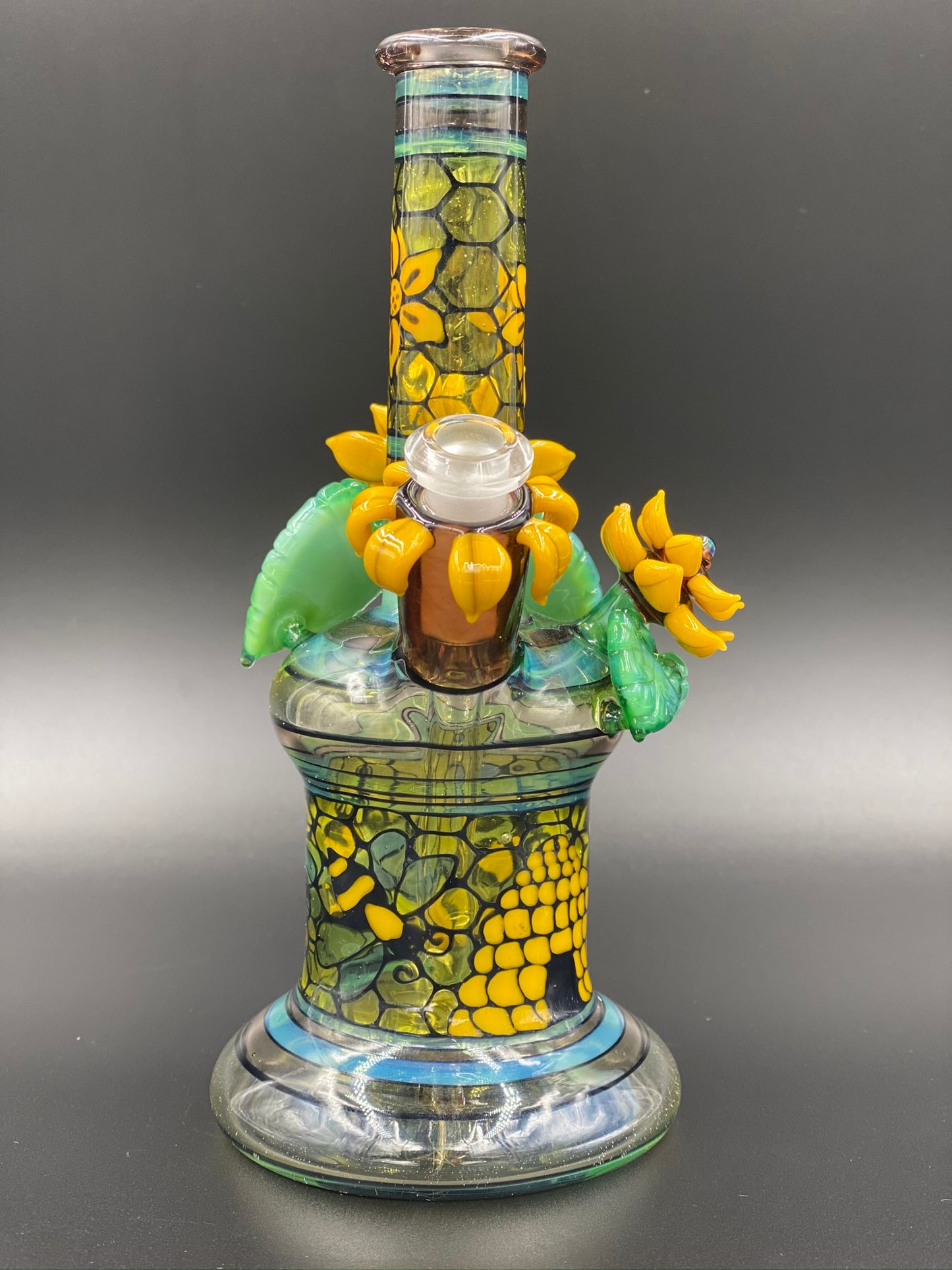 Sunflowers and Bees by Windstar and MarsGlassworks - The Glass Mule