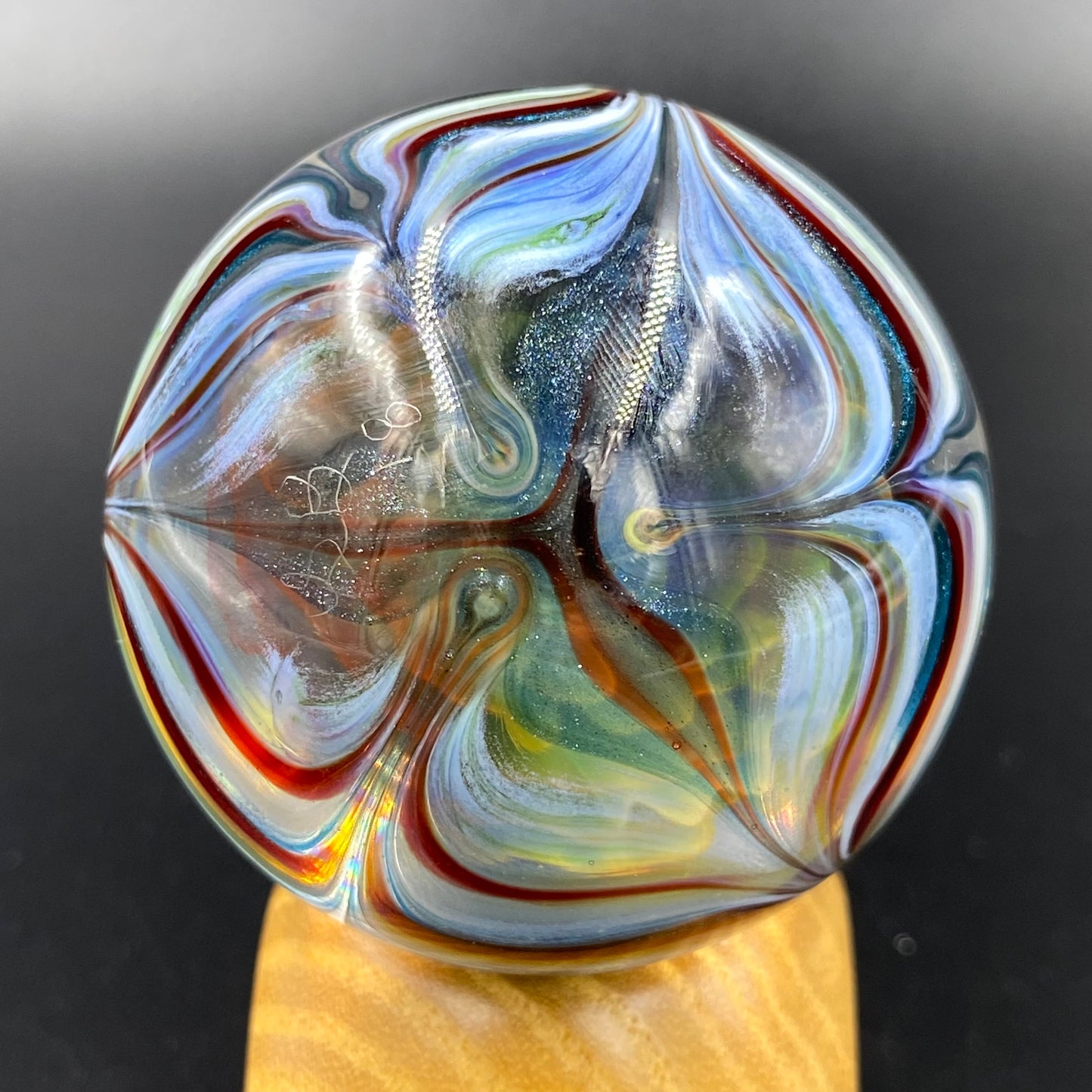 Seth Bickis - 50mm Rainbow Flower Marble